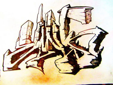 Graffiti Sketch in Kaiserslautern - Photo by GrauBlau - graublau, farbschmiede, kaiserslautern (2013)