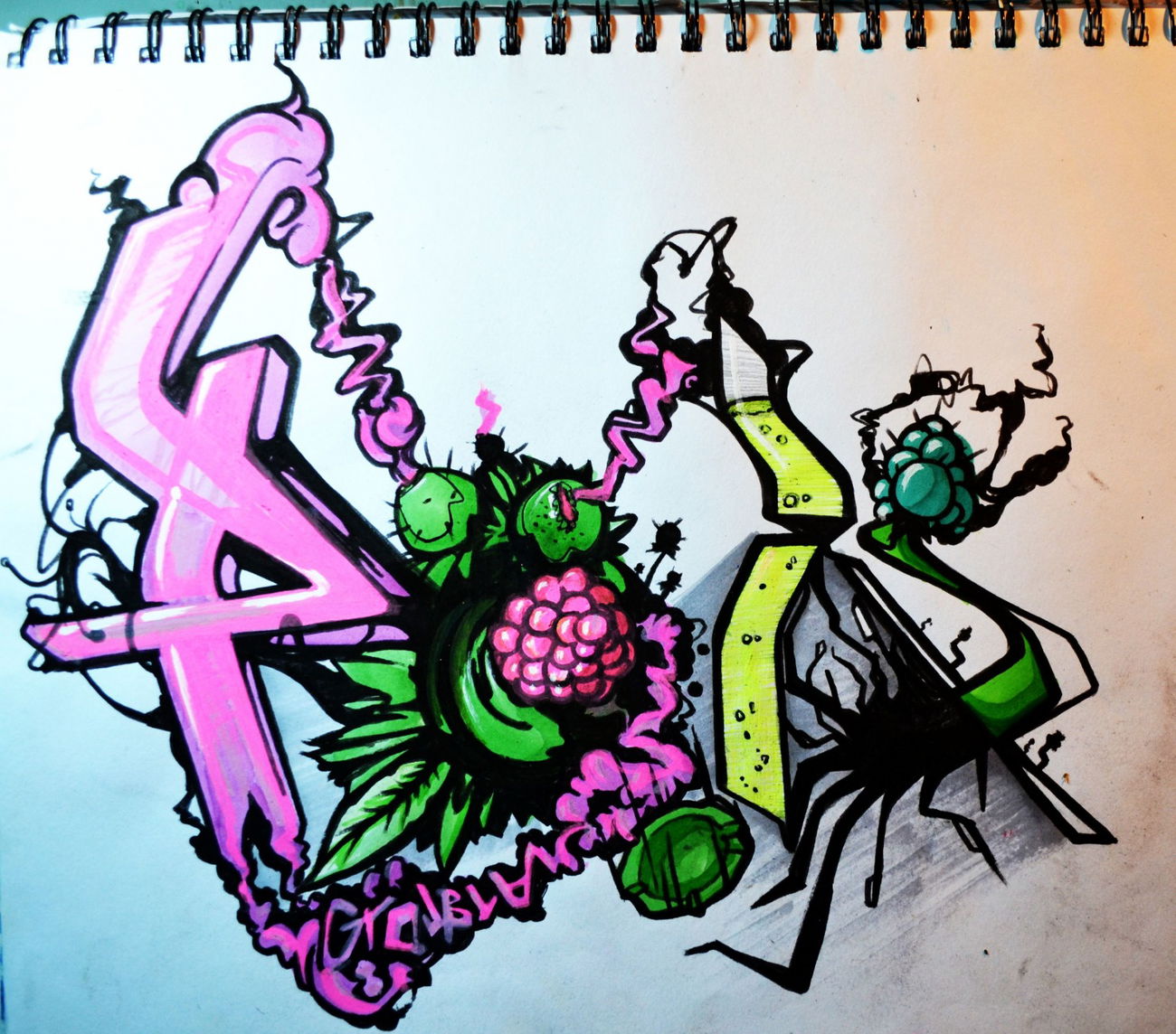 Graffiti Sketch in Kaiserslautern - Photo by GrauBlau - graublau, farbschmiede, kaiserslautern (2014)