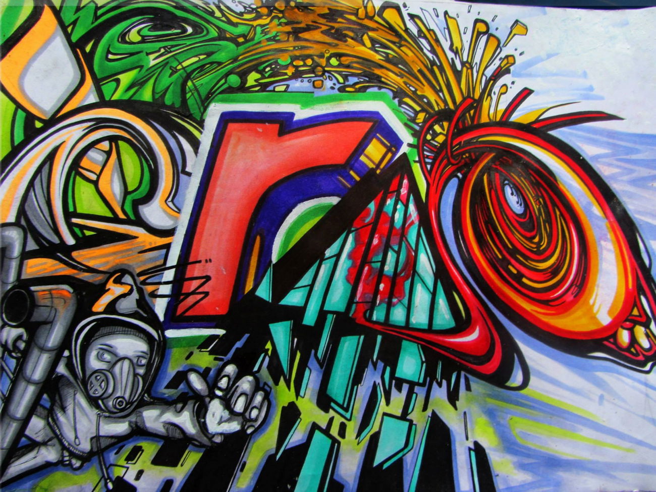 Graffiti Sketch in Kaiserslautern - Photo by GrauBlau - graublau, farbschmiede, kaiserslautern (2013)