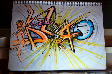 Graffiti Sketch in Kaiserslautern - Photo by GrauBlau - graublau, farbschmiede, kaiserslautern (2014)