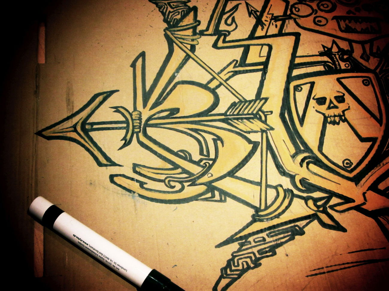 Graffiti Sketch in Kaiserslautern - Photo by GrauBlau - graublau, farbschmiede, arrowB (2015)