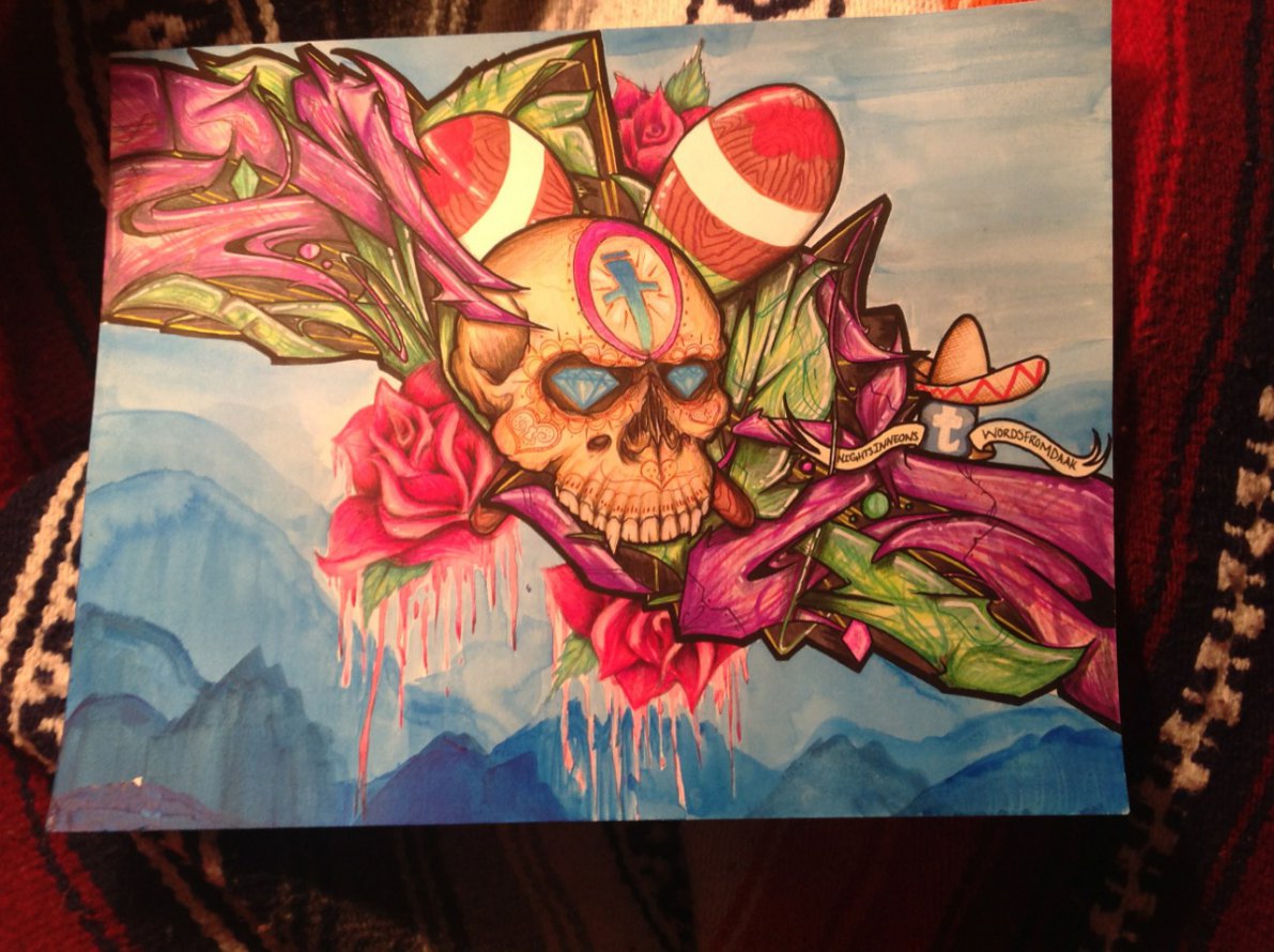 Graffiti Sketch - Photo by Grek - Skull, Sketch, Blackbook (2013)