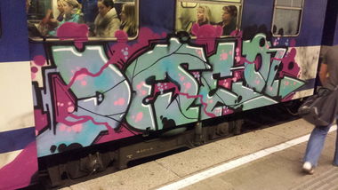 Graffiti Train in Vienna - Photo by Grex - Deseo (2013)