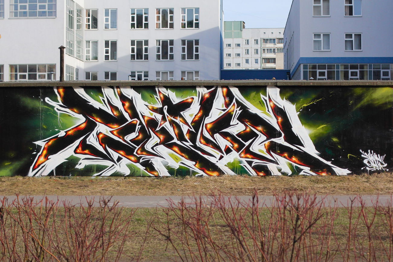 Graffiti Wall - Photo by GrimeOne - grime, grimegraffiti, saintp (2016)