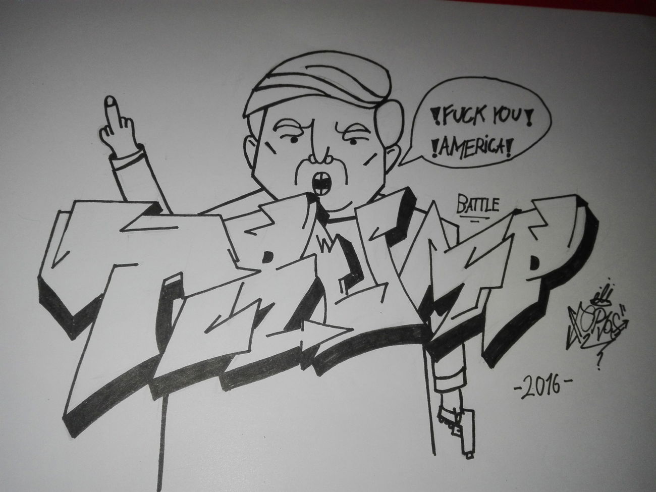 Graffiti Wall - Photo by Gros - battletrumpgros16sketchonliblack