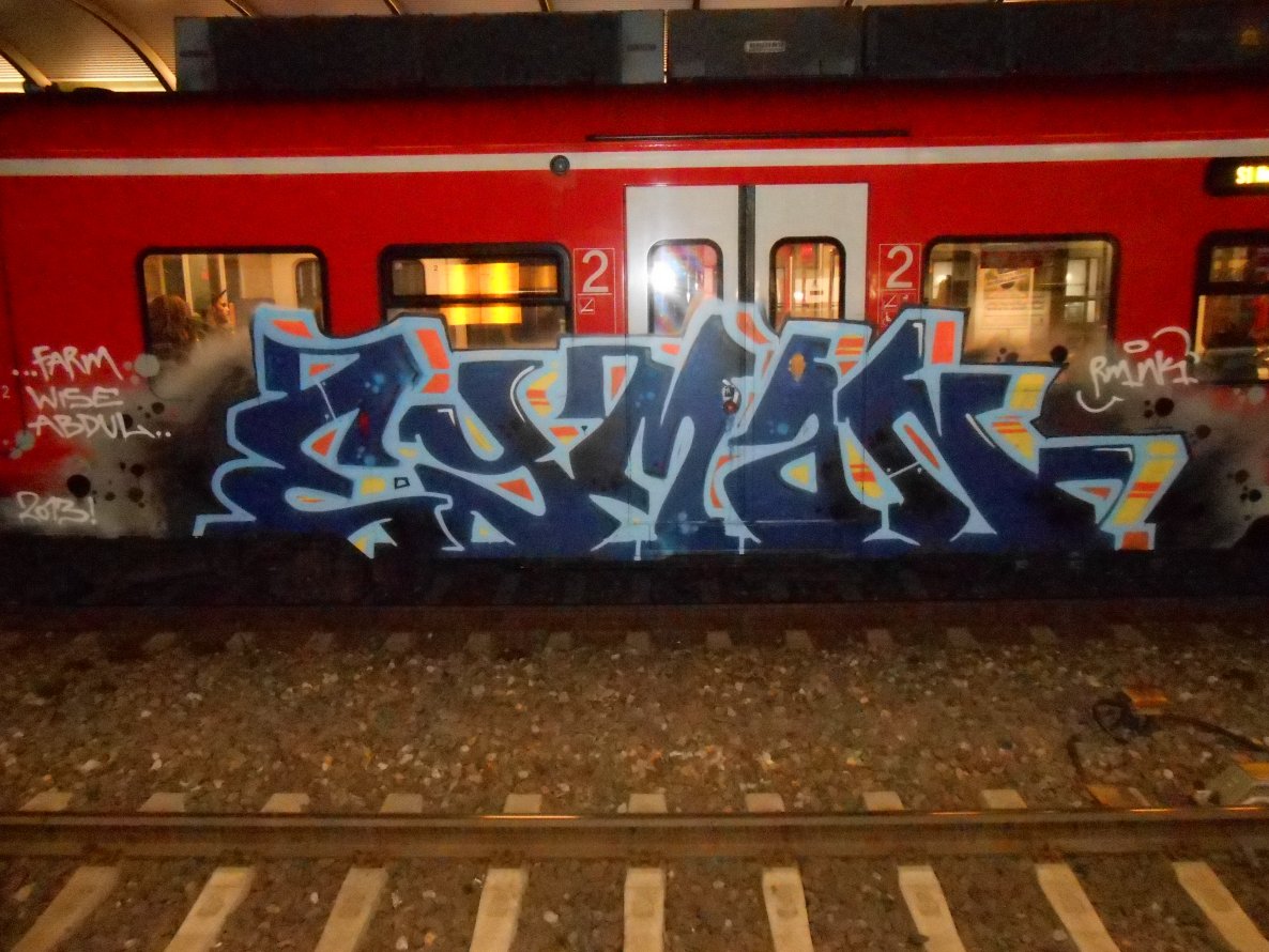Graffiti Train in Kaiserslautern - Photo by Grumbeer - Eyman