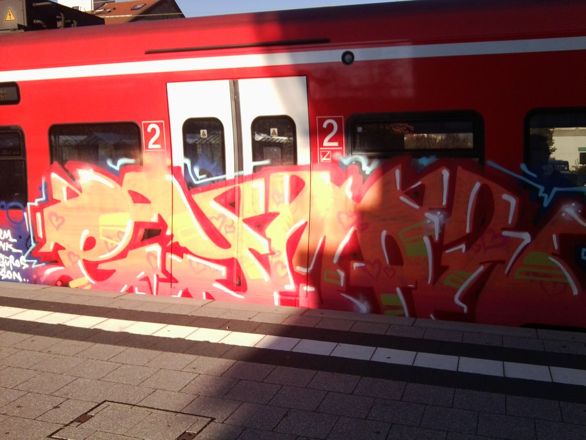 Graffiti Train in Kaiserslautern - Photo by Grumbeer - Eyman