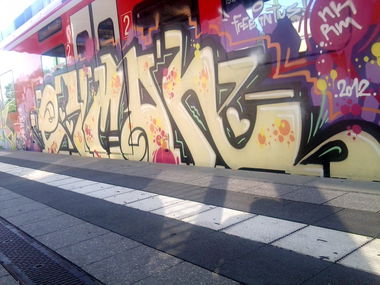 Graffiti Train - Photo by Grumbeer - Eyman