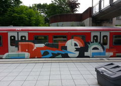 Graffiti Train in Hamburg - Photo by GurkenGlas - dsf, rache, rage (2013)