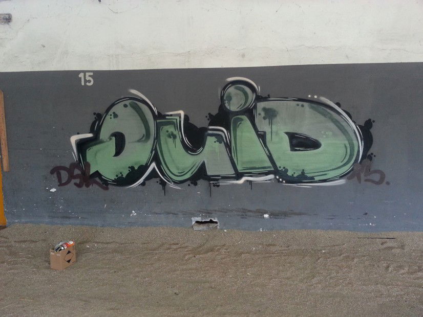 Graffiti Wall in Hamburg - Photo by GurkenGlas - quid, dsl (2013)