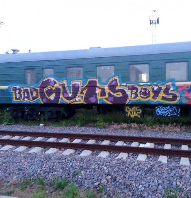 Graffiti Train in Moscow - Photo by GutsCrew - Guts (2013)