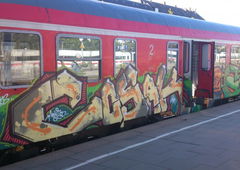 Graffiti Train in Hamburg - Photo by HAMBURG7 - cosak, mck, regio (2013)