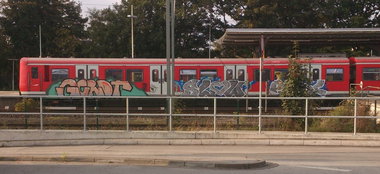 Graffiti Train in Hamburg - Photo by HAMBURG7 - gerdt, slow, pride (2013)