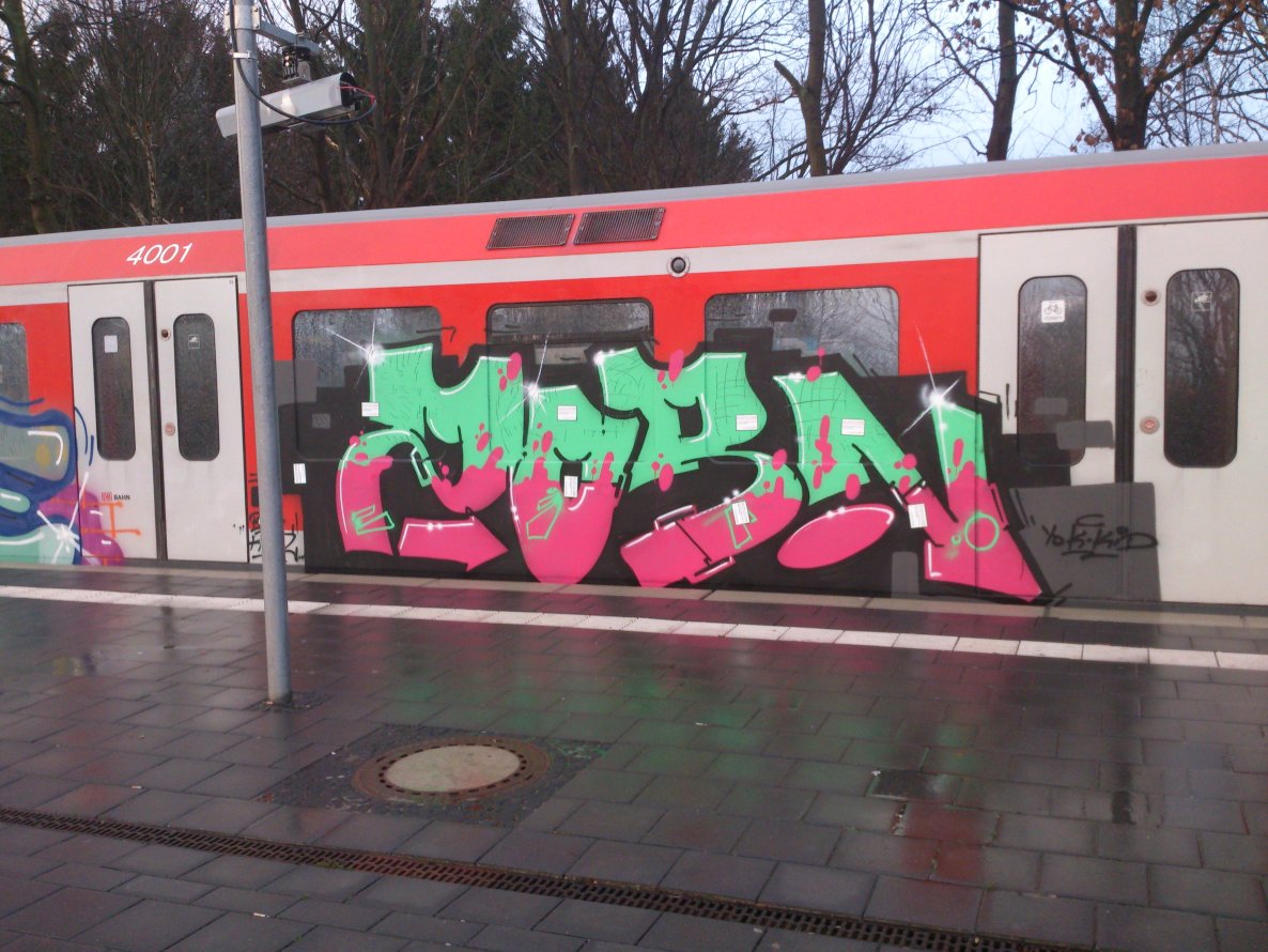 Graffiti Train in Hamburg - Photo by HAMBURG7 - zorn, regie, skat (2013)