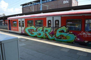 Graffiti Train in Hamburg - Photo by HAMBURG7 - gbr, gbr's, moas (2014)