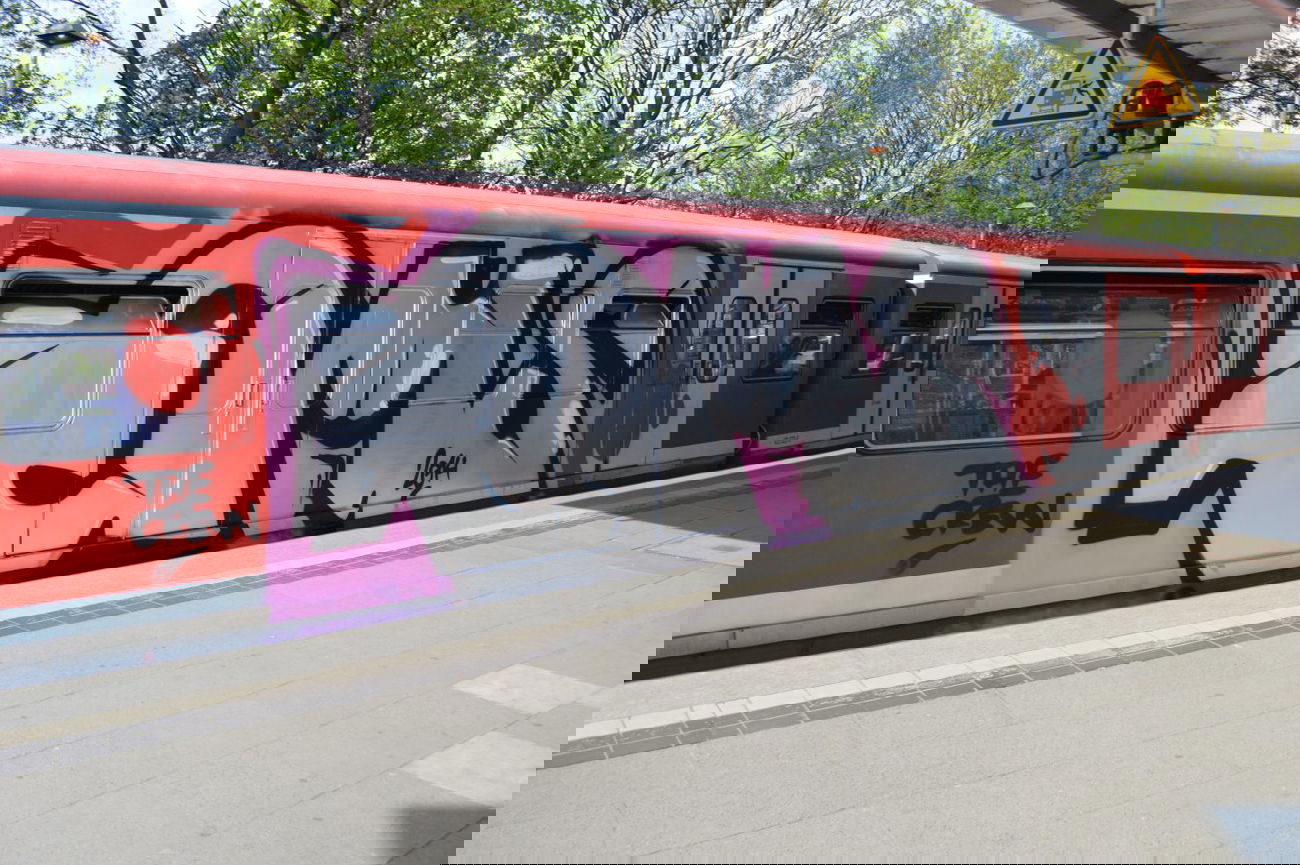 Graffiti Train in Hamburg - Photo by HAMBURG7 - qms, tümus (2014)