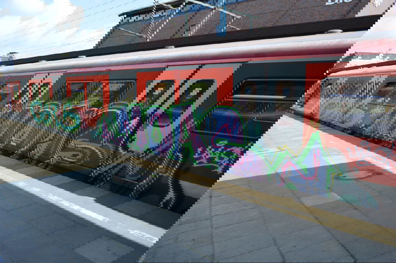 Graffiti Train in Hamburg - Photo by HAMBURG7 - moas, gbr, boys (2014)