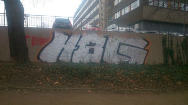 Graffiti Bombing in Leipzig - Photo by HBGcrew - HBG (2015)