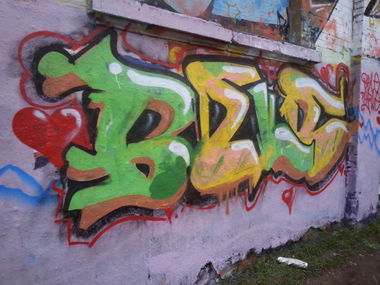 Graffiti Wall in Leipzig - Photo by HBGcrew - bele (2015)
