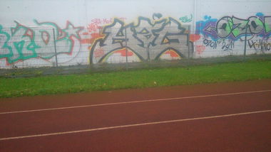 Graffiti Bombing in Leipzig - Photo by HBGcrew - HBG (2014)