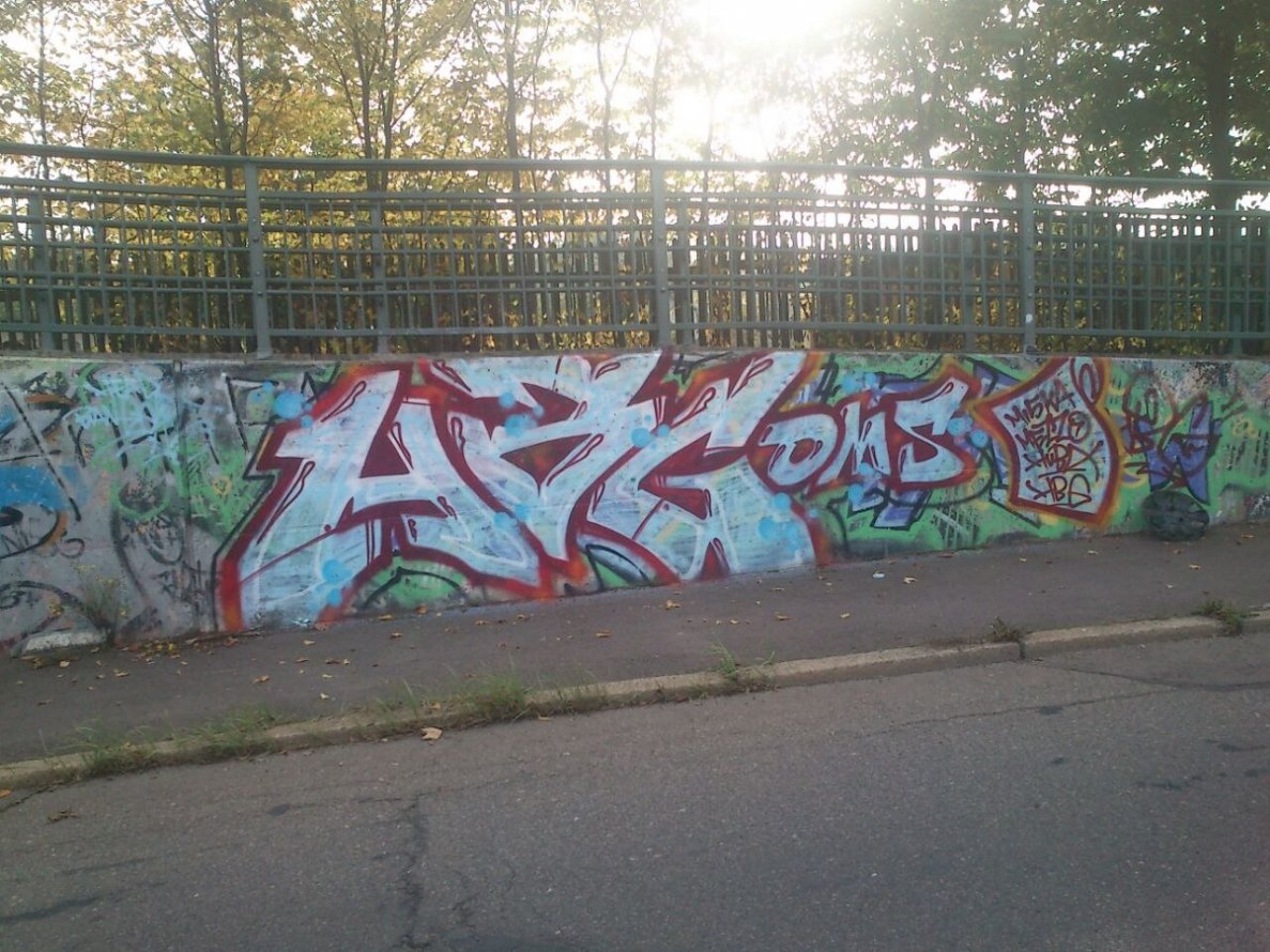 Graffiti Wall in Leipzig - Photo by HBGcrew - HBG, OMS (2014)