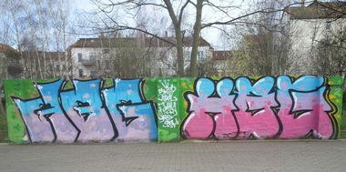 Graffiti Wall in Leipzig - Photo by HBGcrew - hbg, hbg (2015)