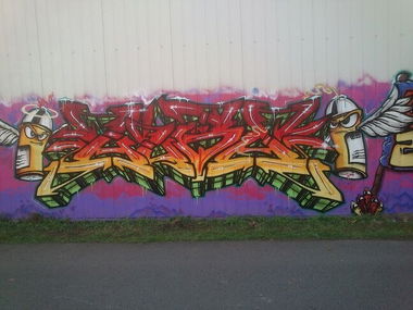 Graffiti Wall in Leipzig - Photo by HBGcrew - Huba (2014)