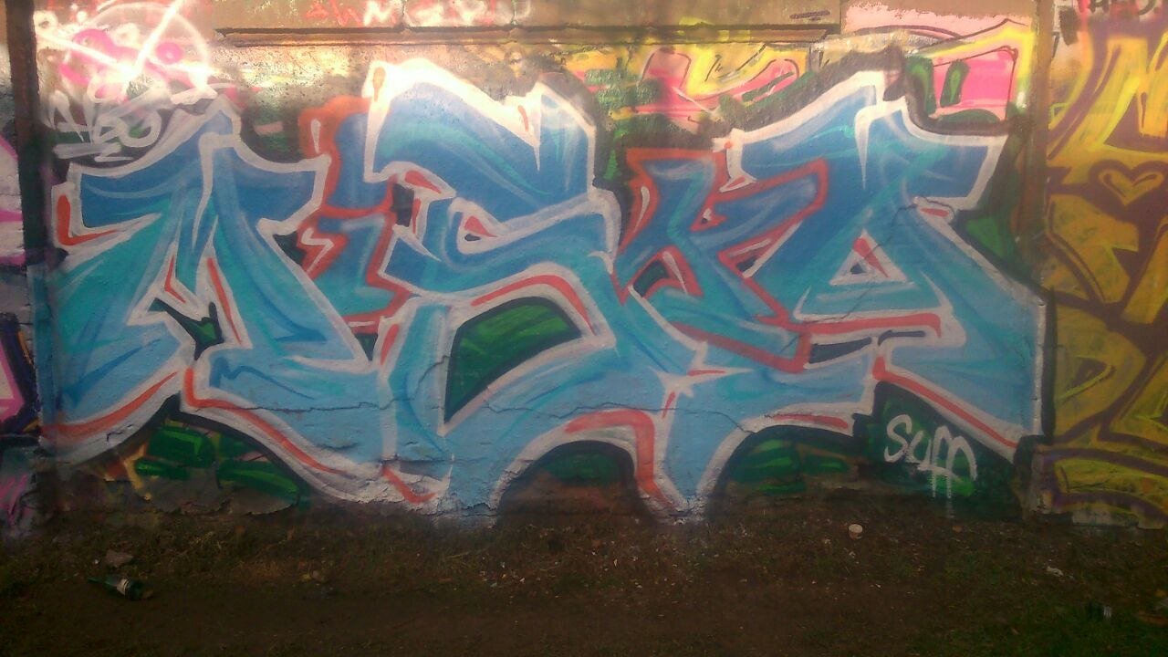 Graffiti Wall in Leipzig - Photo by HBGcrew - miska (2014)