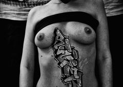 Graffiti Artwork - Photo by HELLSINKI - boobs, girl (2014)