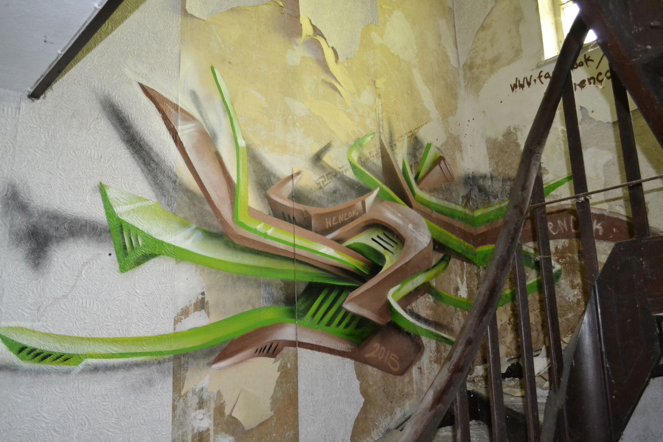 Graffiti Wall in Wohnort - Photo by HENCOK - 3D, Graffiti, wildstyle (2015)