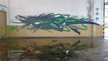 Graffiti Wall in Kreis Kleve - Photo by HENCOK - 3D, Graffiti, 3D (2015)