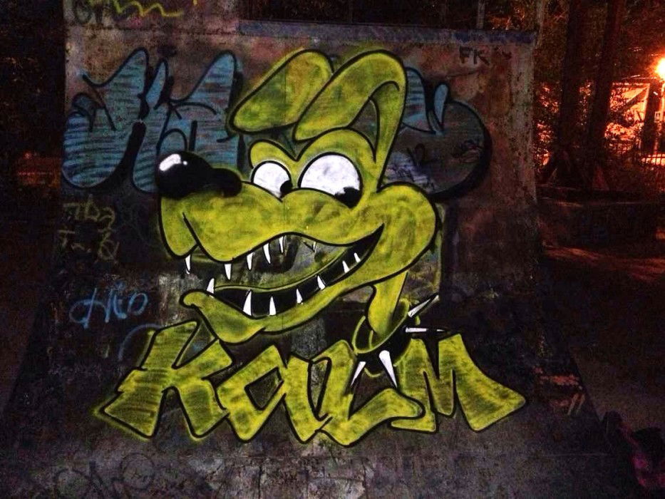 Graffiti Bombing - Photo by HITCHHIKER - distemper