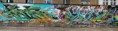 Graffiti Wall in Jena - Photo by HOBO - SKUR, NOTES, JENA; (2014)