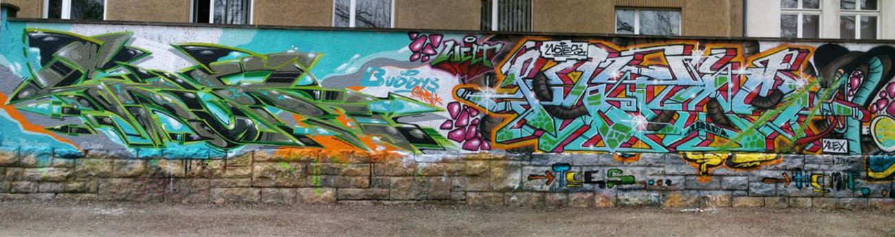 Graffiti Wall in Jena - Photo by HOBO - SKUR, NOTES, JENA; (2014)