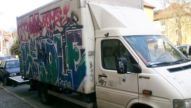 Graffiti Bombing in Jena - Photo by HOBO - K-HOLE;POME, EASTGERMANY (2013)