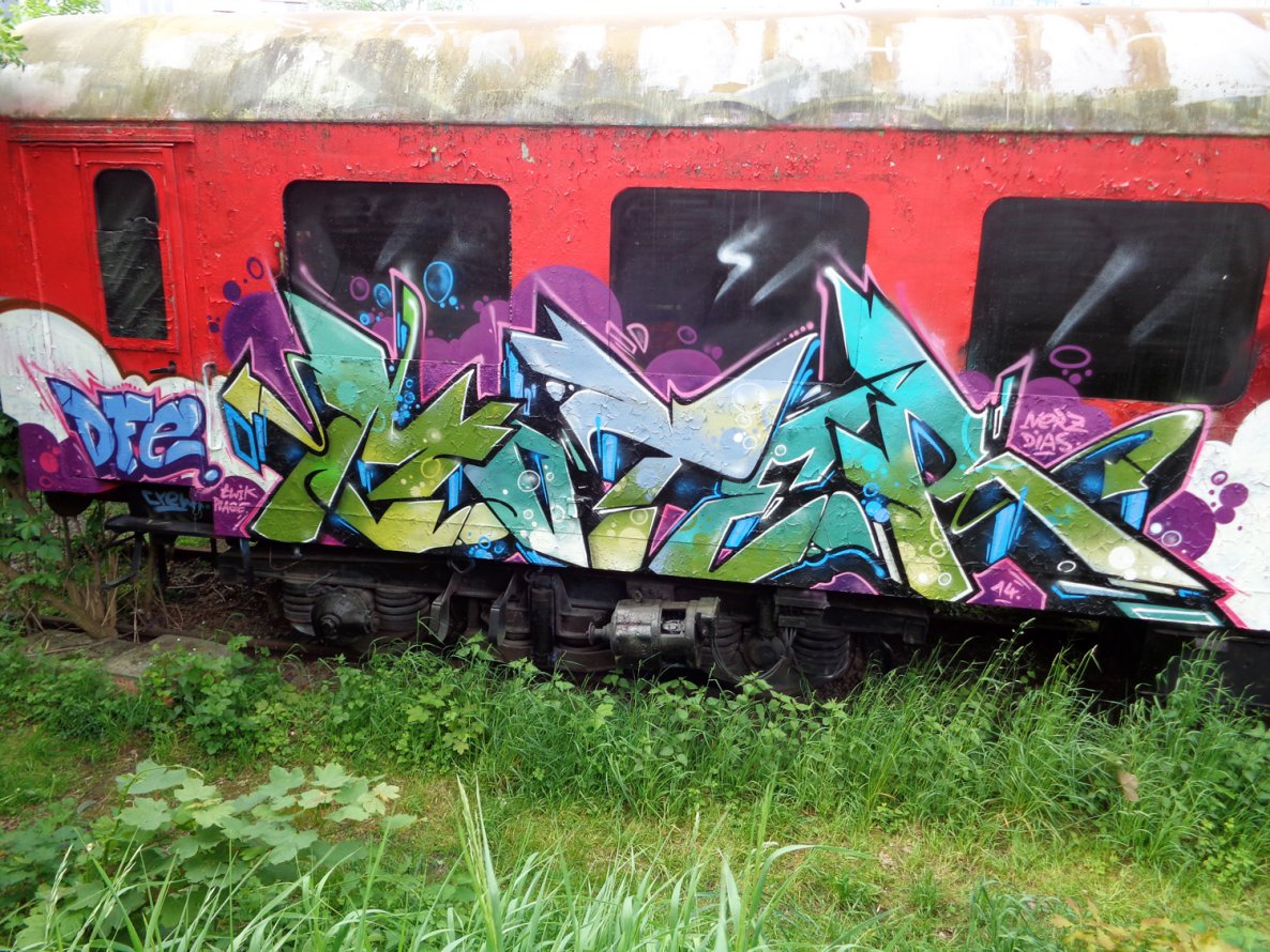 Graffiti Train in Jena - Photo by HOBO - MOTER, DFE (2014)