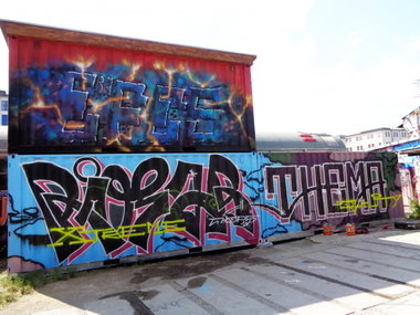 Graffiti Wall in Jena - Photo by HOBO - EFES, ROSAR, THEMA (2014)