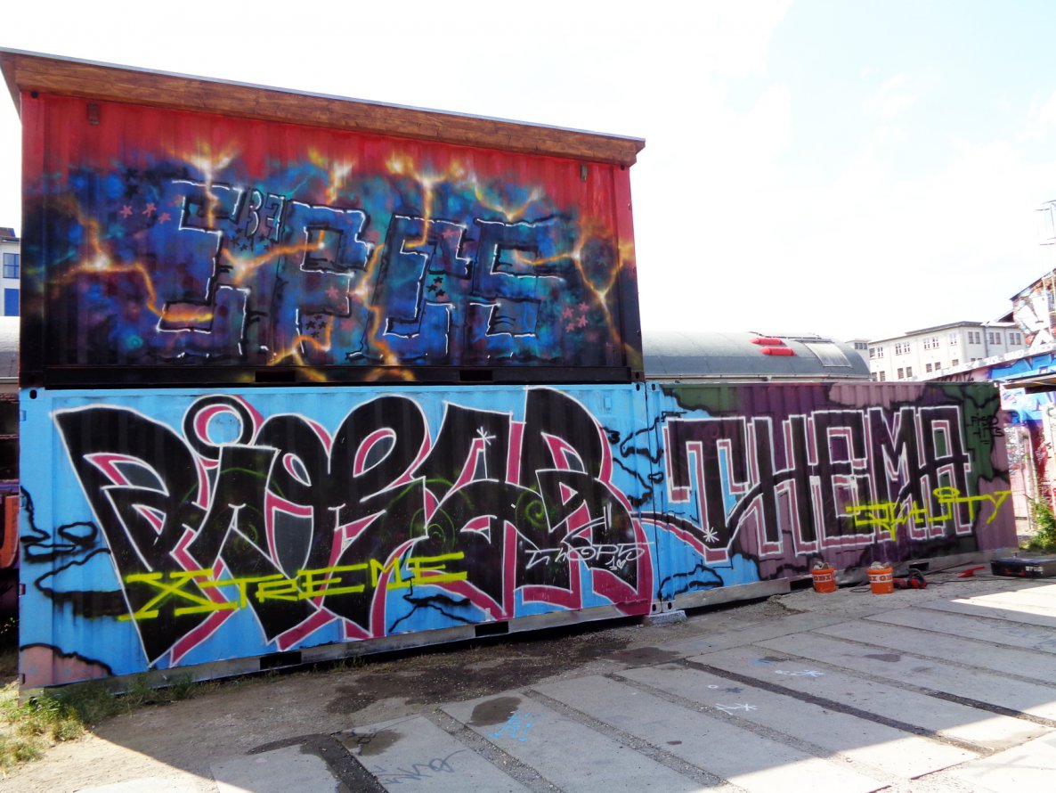 Graffiti Wall in Jena - Photo by HOBO - EFES, ROSAR, THEMA (2014)
