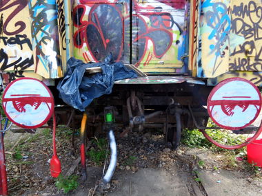 Graffiti Artwork in Jena - Photo by HOBO - KASSABLANCA, TRASH-TRAIN-HALL, DEZO (2014)