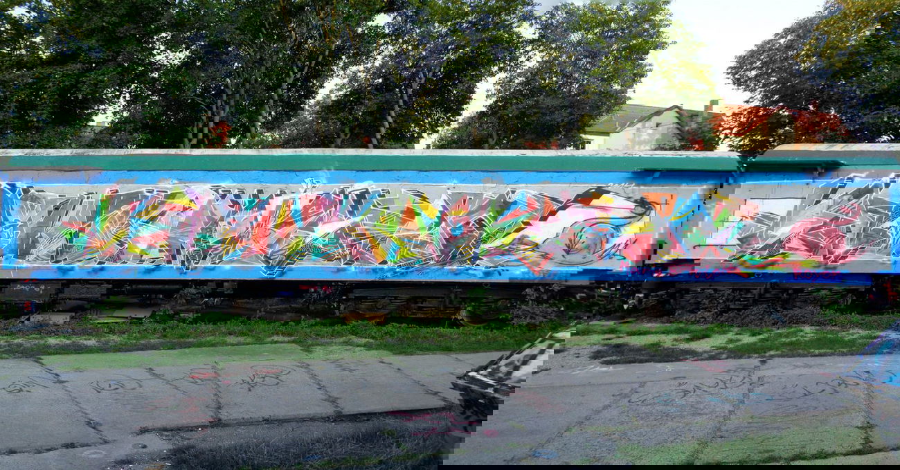 Graffiti Train in Jena - Photo by HOBO - Trash-Train-Hall, Jena (2014)