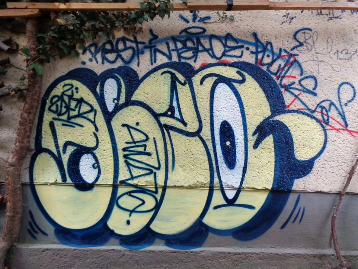 Graffiti Bombing in Jena - Photo by HOBO - DEZO, 1ST (2014)
