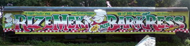 Graffiti Train in Jena - Photo by HOBO - RIZE, MEKI, BAROK