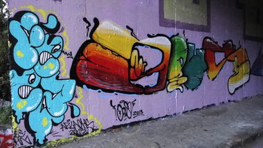 Graffiti Wall in Prague - Photo by HOBO - FEEZ, OPUS, 1ST (2013)
