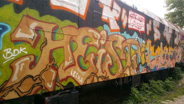 Graffiti Train in Jena - Photo by HOBO - HEIST, MATES (2013)