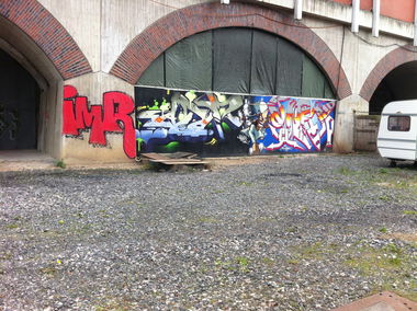 Graffiti Wall - Photo by HOYA - atom, one, can