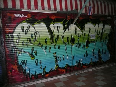 Graffiti Bombing - Photo by HOYA - shock, bangkok, thailand