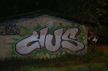 Graffiti Bombing in Kirovsk - Photo by HUSTLER - hus