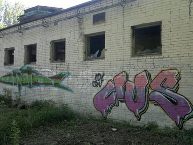 Graffiti Wall in Saint Petersburg - Photo by HUSTLER - enta, hus (2014)