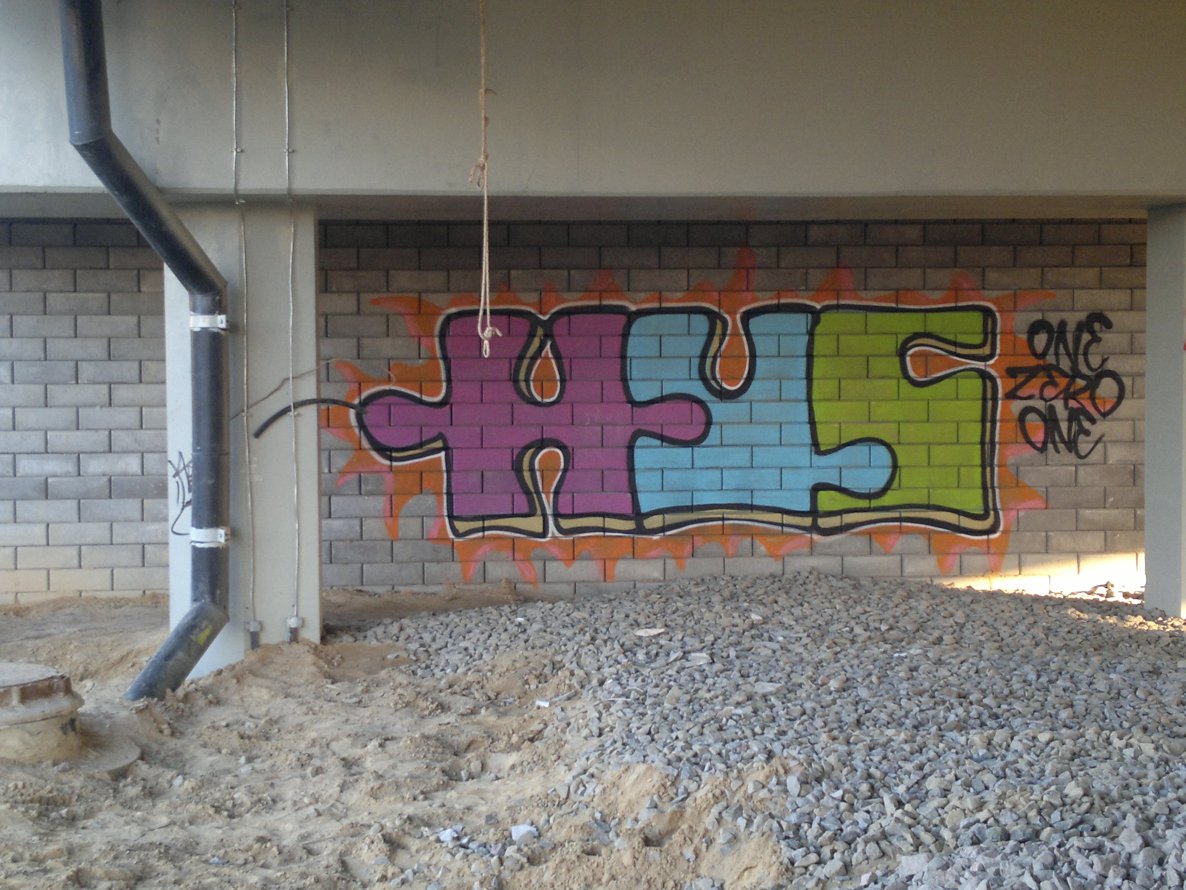 Graffiti Bombing - Photo by HUSTLER - hus, puzzle (2014)