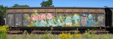 Graffiti Train - Photo by Hall3rOT - MAD, MULLET, JBCB